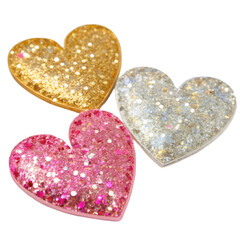 Obraz premium different color hearts on transparent background