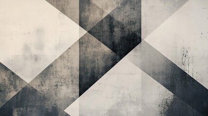 Abstract Geometric Pattern on a Distressed Concrete Surface