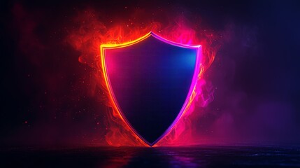 Fototapeta premium Privacy Shield with Glowing Futuristic Interface