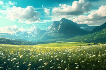 Fototapeta premium Landscape, Background, Generative AI