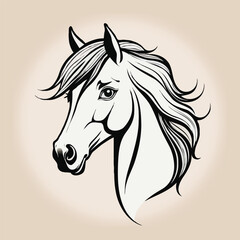 horse head vector