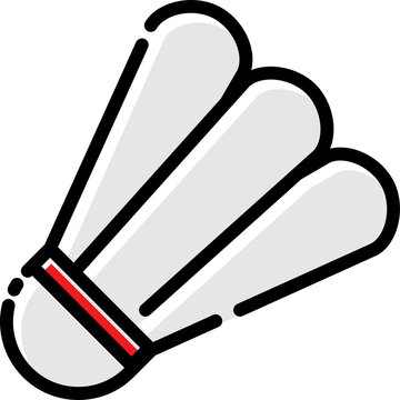 recommend clip art: Sports outline icons-Badminton shuttlecock
