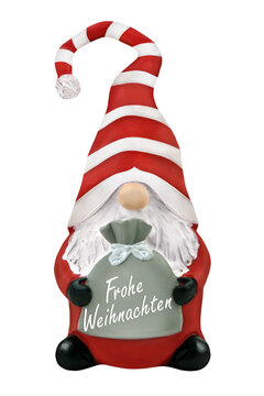 Frohe Weihnachten und Weihnachtsdekoration Wichtel Dekofigur  Hintergrund transparent PNG cut out
