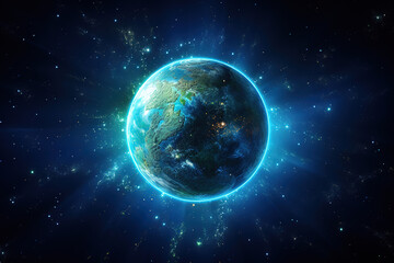 Naklejka premium Gorgeous A planet earth in space