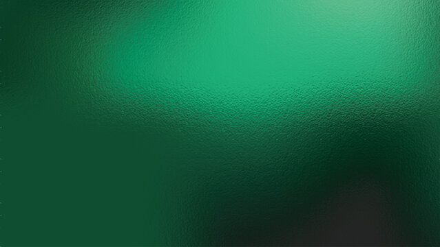 Dark emerald green foil texture background with glowing light and glass effect, metallic green texture. Vector illustration