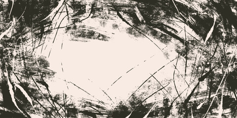 Vintage Texture with Grunge Effect. Torn paper with scratches in black and white colors. Abstract lines and splashes with grainy and rough effect, perfect for adding nostalgic effect for cards