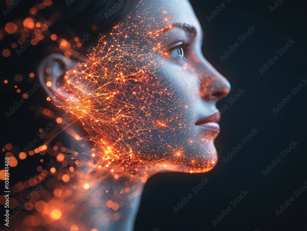 Poster exploring the evolution of artificial intelligence technical schematics in technology digital enviro