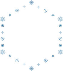 winter snowflake frame