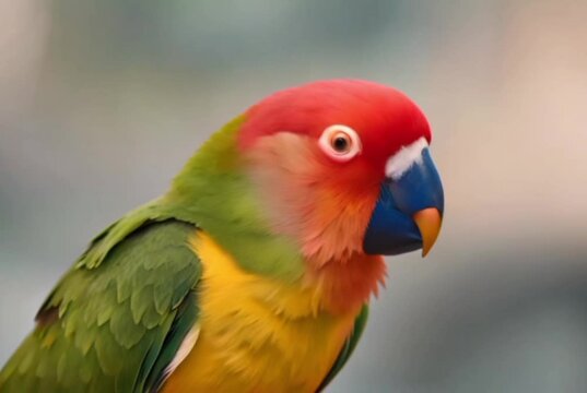 Sapphire Pionus: Beautiful blue and green feathers; calm and gentle temperament.