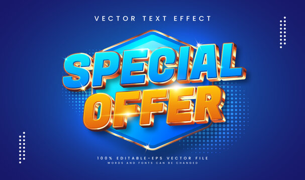 Special offer editable vector text effect, suitable for promotion product or marketing needs.