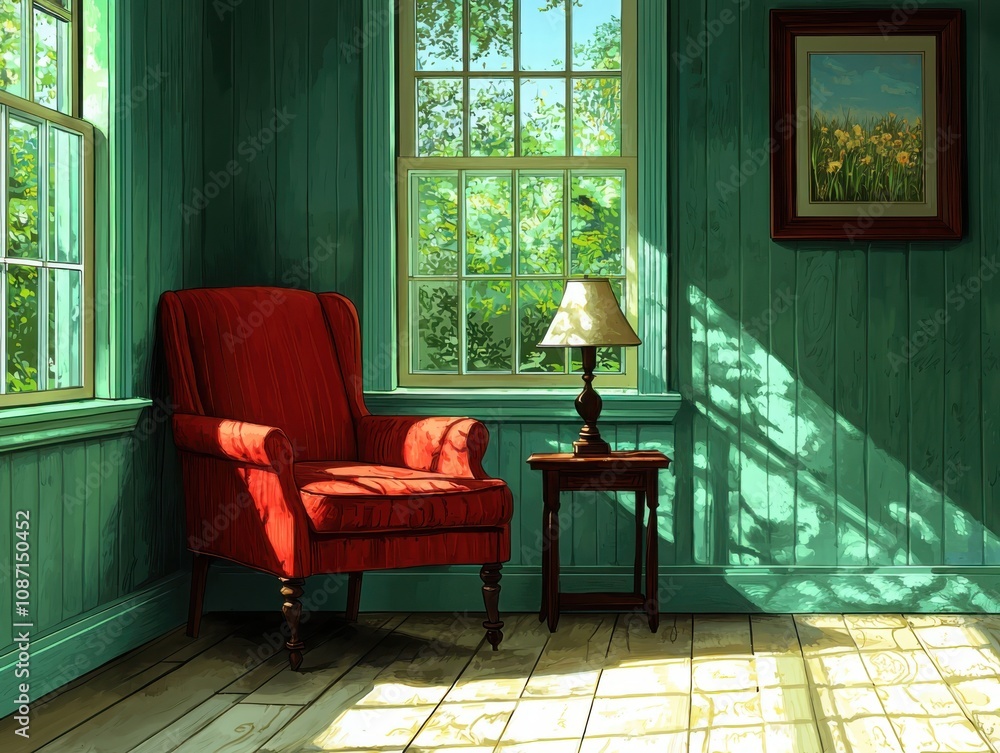 Poster create a cozy reading nook with a comfortable armchair and soft lighting in your home for ultimate r