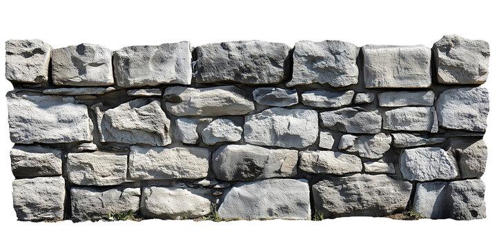 Textured stone wall with rustic gray stones