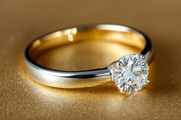 close-up of ring's intricate details against deep red velvet