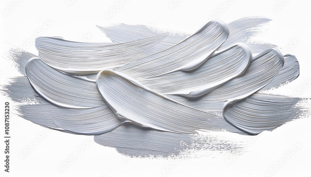 Poster abstract pattern of creamy white paint brushstrokes creating a textured and artistic background