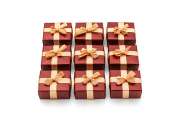 Gift giving celebration home product display festive atmosphere close-up view surprise and joy of unwrapping presents
