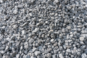 Crushed stone for road construction