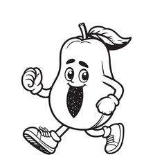 Design coloring education papaya walk act