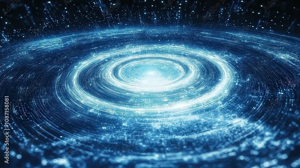 Poster cosmic event spiral galaxy formation outer space digital art sci-fi environment high-resolution view