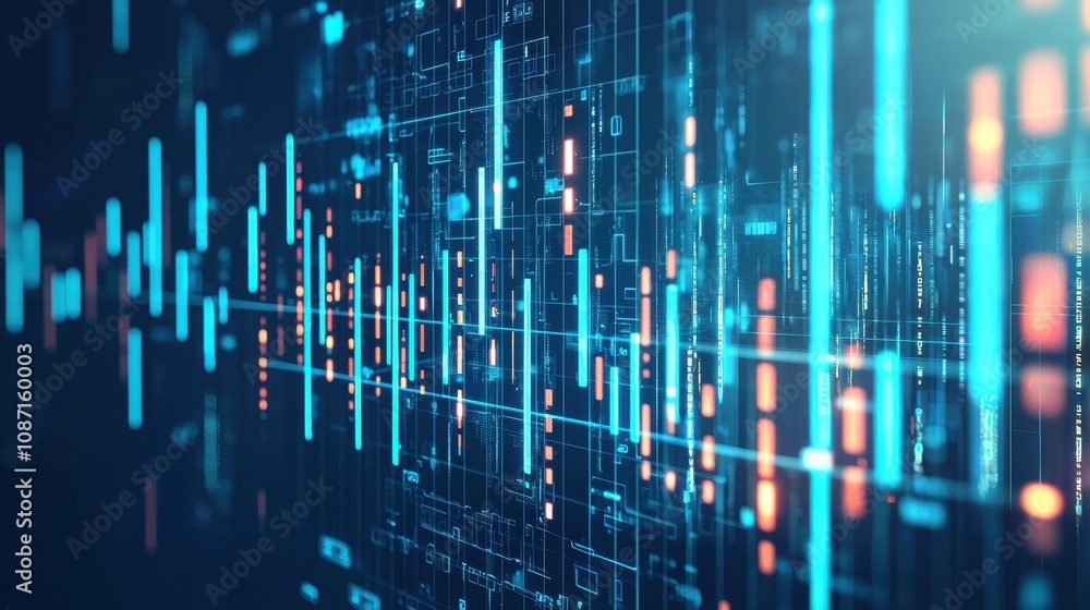 Poster data visualization trends digital world infographic virtual environment close-up view tech insights 