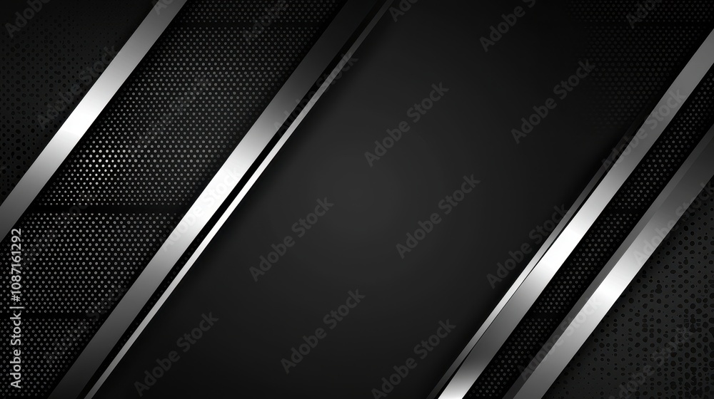 Poster dynamic abstract design with metallic stripes and textured background digital art modern aesthetic d