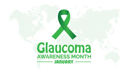 Glaucoma Awareness Month observed each year during January. Healthcare Medical Awareness concept. Vector template for banner, greeting card, poster with background.
