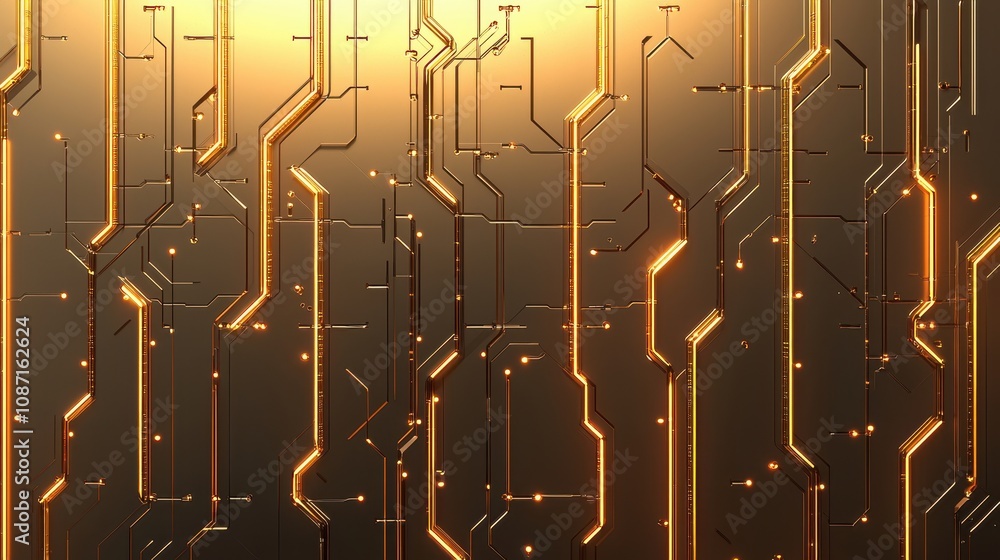 Poster innovative circuit design showcase technology hub digital art futuristic environment close-up view m
