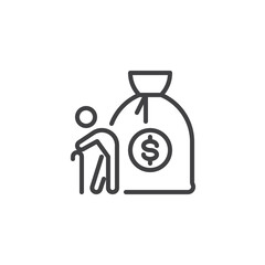 Retirement Fund line icon