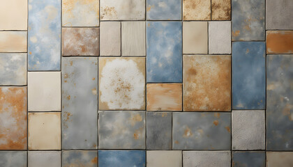 Glazed tiles texture, realistic patterns, weathered design, soft lighting, high resolution
