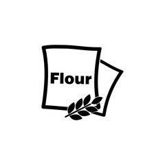 Flour Icon image. Flour simple Icon isolated on white background.
