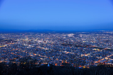 藻岩山展望台から見る札幌