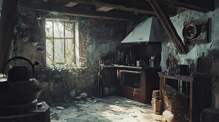 Burning Village Interior 