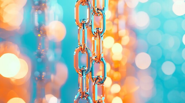 Secure Digital Lock Symbols on Blockchain Interface with Soft Natural Lighting and Blank Space for Branding