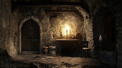 Burning Village Interior 