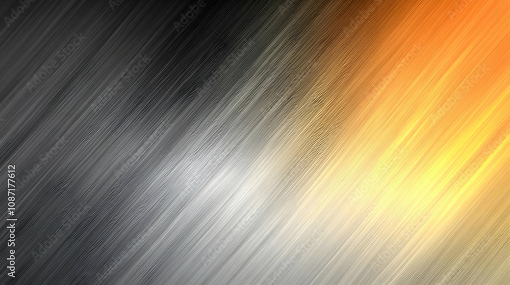 Poster abstract background with diagonal lines of gray to orange