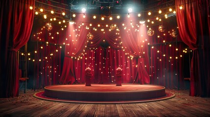 A captivating festive circus scene, perfect for adding a touch of vibrant, magical excitement to your projects