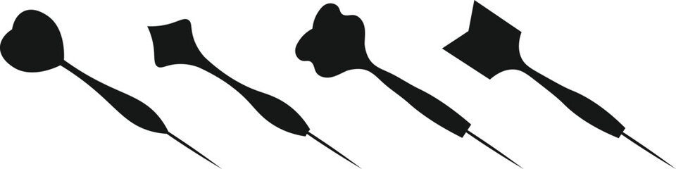 arrow silhouette symbol icon, target board arrow