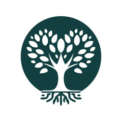 Tree logo design with creative idea