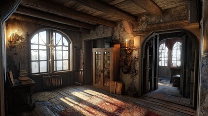 Burning Village Interior 