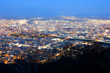 藻岩山展望台から見る札幌