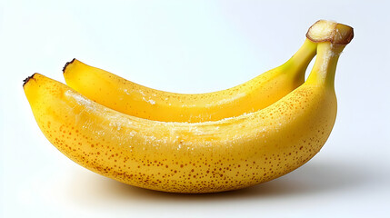 Two Yellow Bananas On White Background - Photo