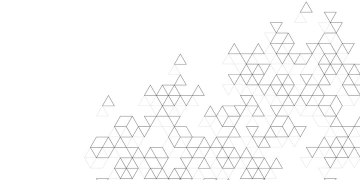 Modern abstract background with triangle and hexagon shapes pattern. Triangular geometric texture for header, web banner, website, presentation