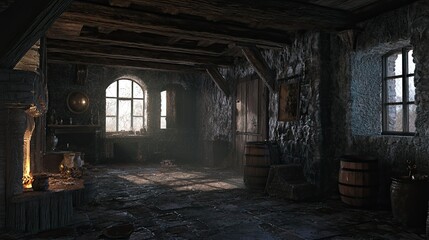 Burning Village Interior 