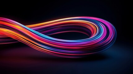 Dynamic multicolored light trails intertwining in an energetic display, perfect for captivating advertisements and visual storytelling