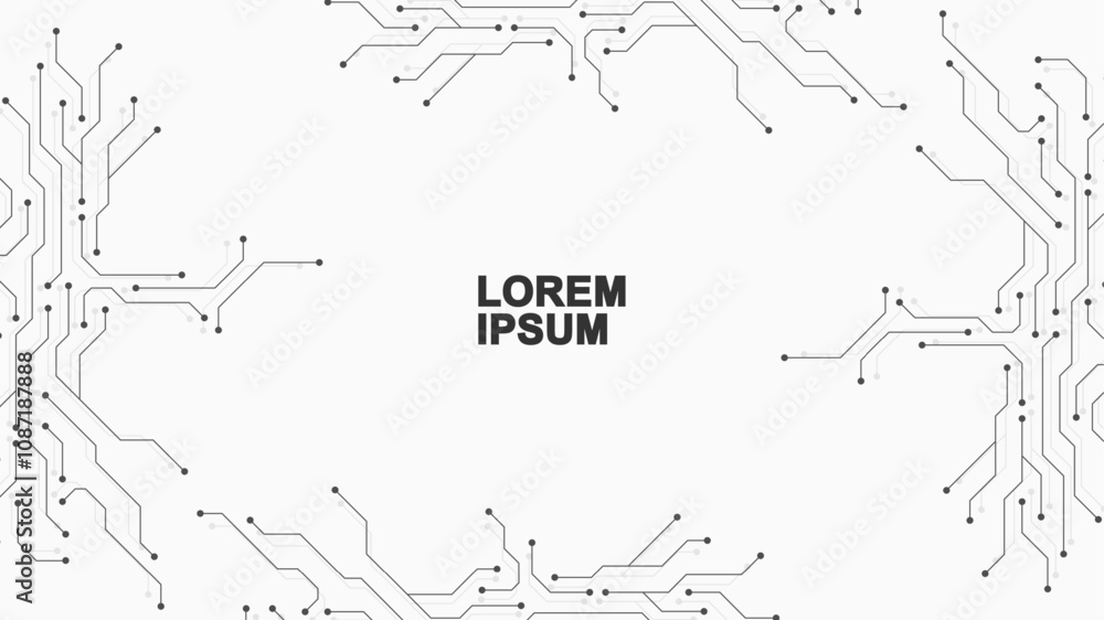 Poster circuit board digital abstract background. motherboard technology texture design. ai semiconductor a