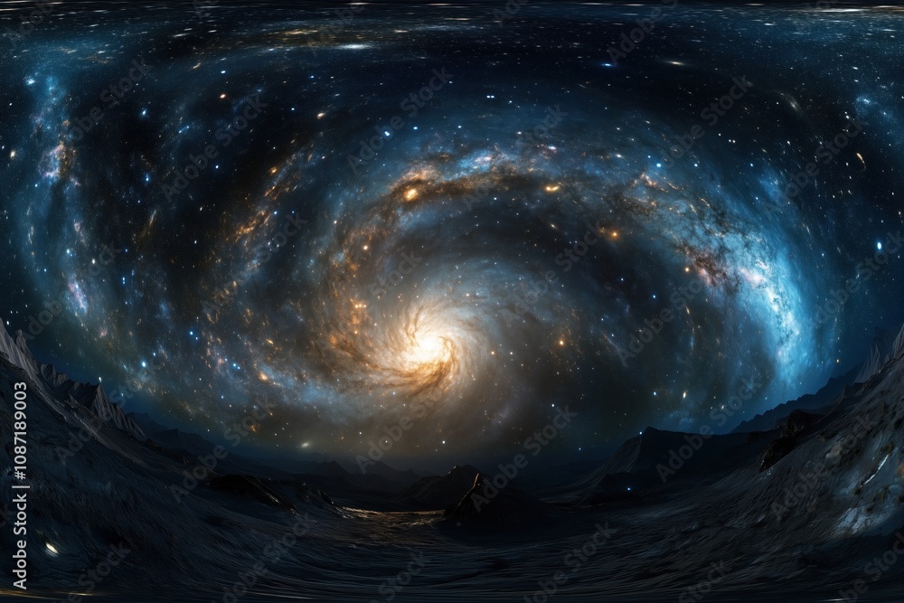 Canvas Prints cosmic background with nebulae and galaxies