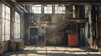 Dark Warehouse Interior