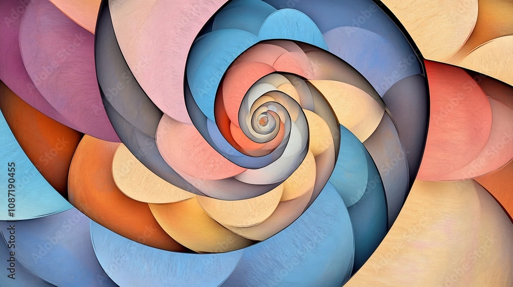 Poster abstract swirling colorful digital background with fluid geometric patterns