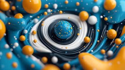 Obraz premium Vibrant Swirling Colors in an Abstract Digital Background