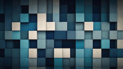 Fototapeta premium Modern Block Art with Contrast Dark Background