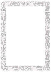 A4 frame with Cow print. Animal skin template. 